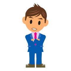 ビジネスマン イラスト 考える