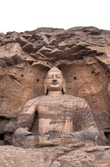 Fototapeta na wymiar Stone Giant Budda Caves Yuangang, Datong