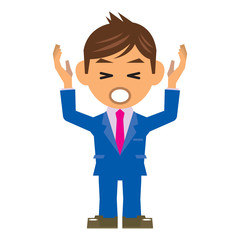 ビジネスマン イラスト パニック