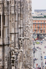 Fototapeta na wymiar Widok z katedry w Mediolanie