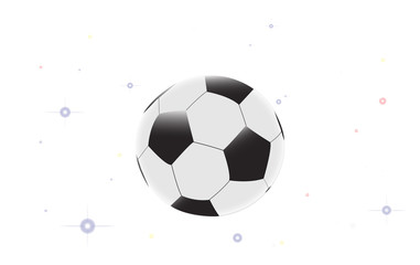 Illustration of soccer ball with star on the white background