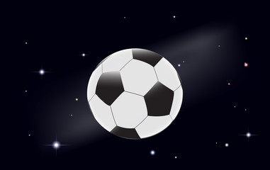Fototapeta premium Illustration of soccer ball on the space