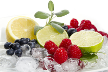 fruits on ice