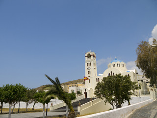 Fototapeta premium Village of Emporio on the island of Santorini Greece