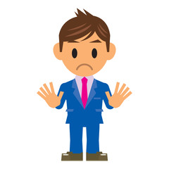 ビジネスマン イラスト 止める