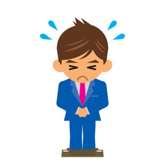 ビジネスマン イラスト お詫び