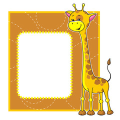 Obraz premium frame with giraffe