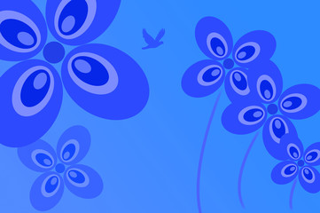 blue flower background