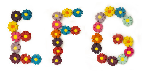 efg letters isolated,