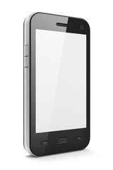 Beautiful highly-datailed black smartphone