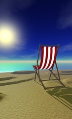chaise longue sur la plage