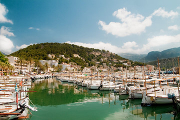 Boats and Yachts in harbor