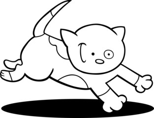 chaton tacheté en cours d& 39 exécution à colorier