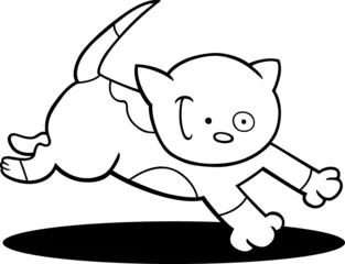 Photo sur Plexiglas Bricolage chaton tacheté en cours d& 39 exécution à colorier