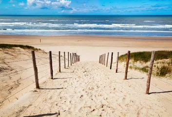Fotobehang Noordzee, Nederland weg naar het strand