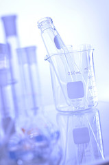 laboratory glass material on a white background