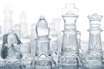 glass chess pieces