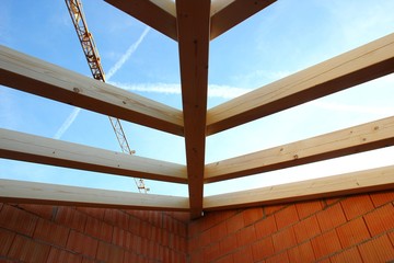 Obraz premium baustelle sichtdachstuhl IV