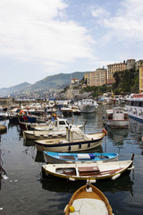 Fototapeta na wymiar Port Camogli, miasto niedaleko Genui