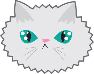 Large cartoon cat face