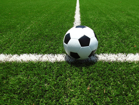 Soccer ball on the field