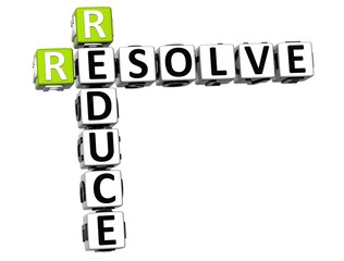 3D Reduce Resolve Crossword