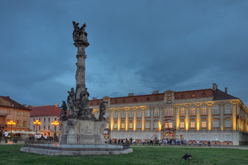 Fototapeta na wymiar Noc Muzeów, Union Square, Timisoara