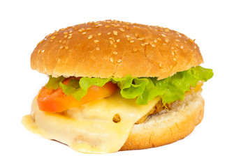 cheeseburger isolated
