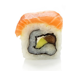 maki sushi with salmon