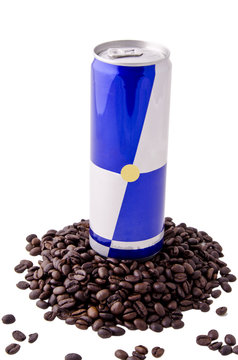 Energy drink and coffee beans (2)