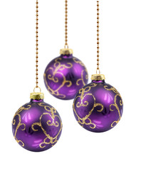 Purple Christmas balls