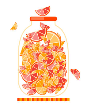 Jar with fruit jam for your design