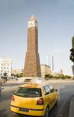Gordijnen Clock Tower ave Habib Bourguiba Ville Nouvelle Tunis Tunisia Afr © robert lerich