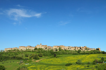 Fototapeta na wymiar landscape with borgo Casole d'Elsa, Tuscany, Italy, Europe