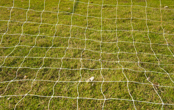 Goal Football on grass background