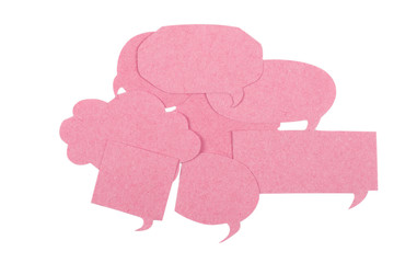 the thoughts of old paper isolated on white