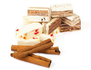 Closeup of sweets and cinnamon
