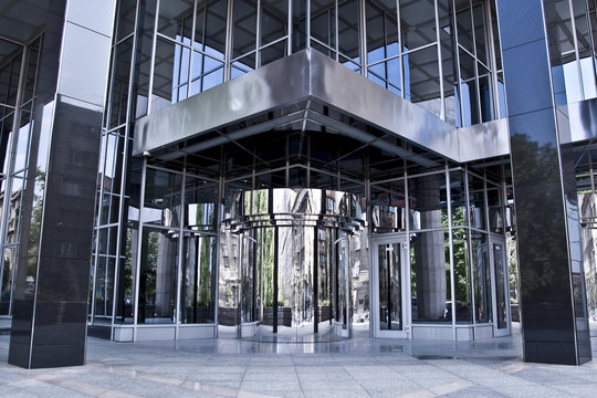 Business building entrance