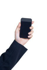 Business Hand holding smart phone