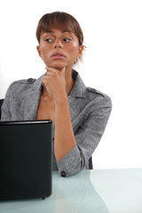 businesswoman thinking