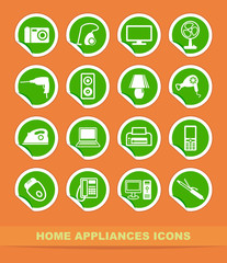 Home appliances icons
