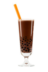 bubble tea braun mit Beschneidungspfad