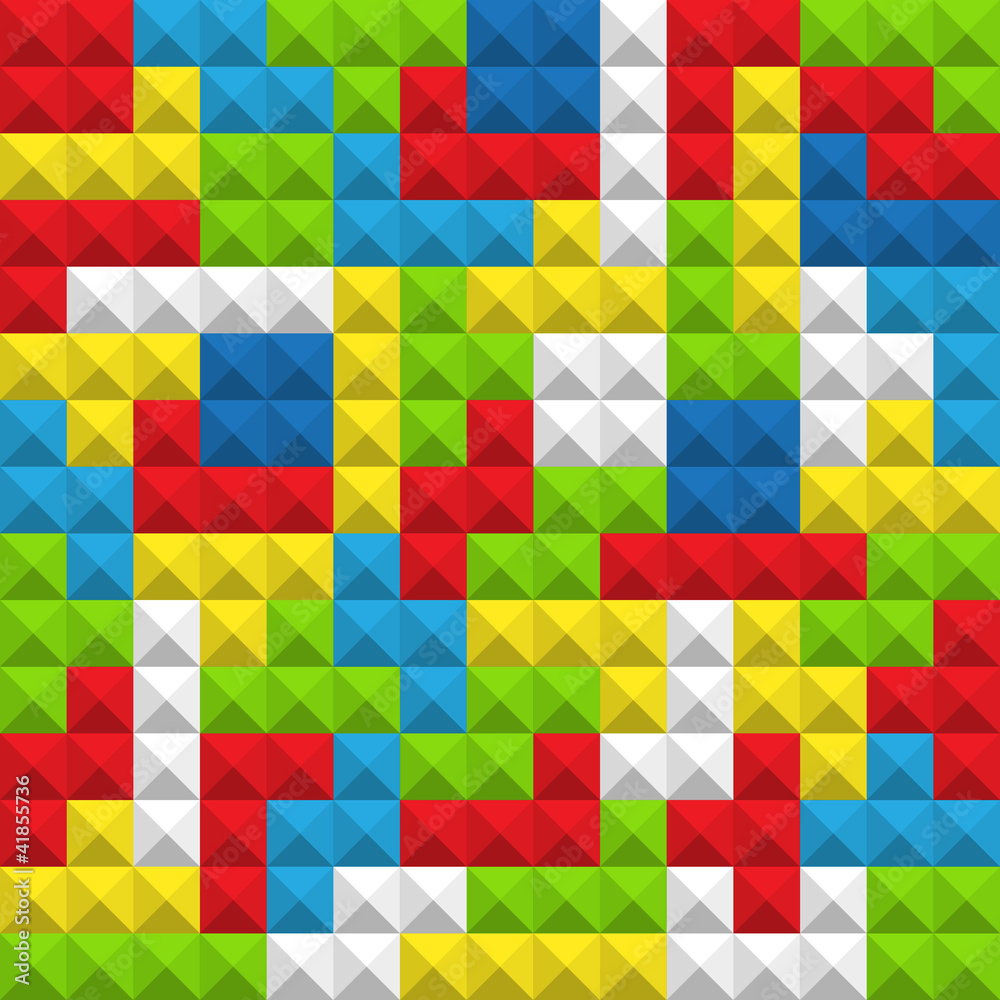 Poster Abstract seamless background of color game figures