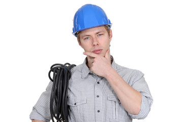 Thoughtful electrician