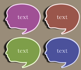 vector face bubble cpeech icon set. Eps10