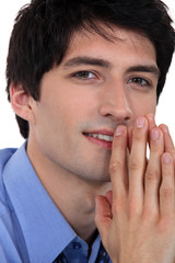 Fototapeta premium Man with jointed hands.