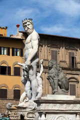 Fountain of Neptune  in the Piazza della Signoria, Florence