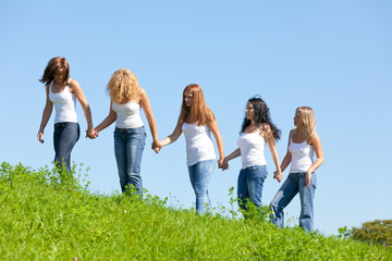 Women on meadow