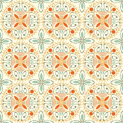 Cercles muraux Tuiles marocaines fond transparent avec ornement coloré