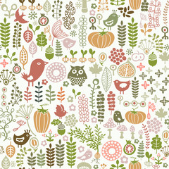 seamless pattern with floral ornament
